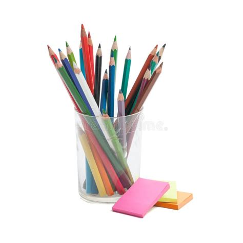 Beautiful Pencils In The Glass Stock Image Image Of Yellow Colors
