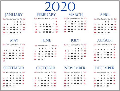 Printable Calendar Pages 2020 Calendar Printable Free Printable 2020