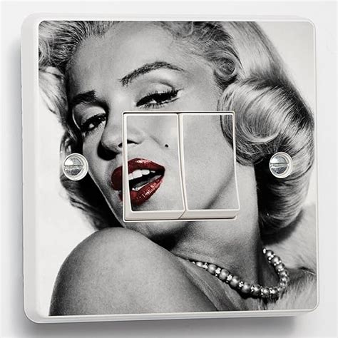 Marilyn Monroe Black White Light Switch Sticker Cover Skin Decal