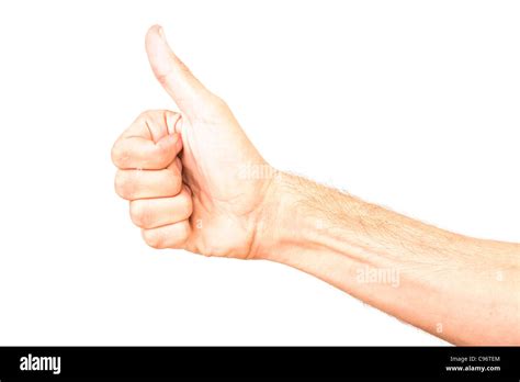 Man Hand Sign Ok Alright Positive Gesture Sign Thumb Up Male Model