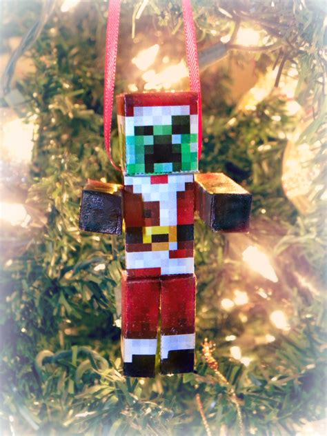 Minecraft Ornament Creeper Santa Minecraft Christmas Picture