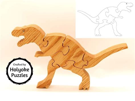 T Rex Dinosaur Puzzle Pattern Pdf Png Svg Etsy Dinosaur Puzzles