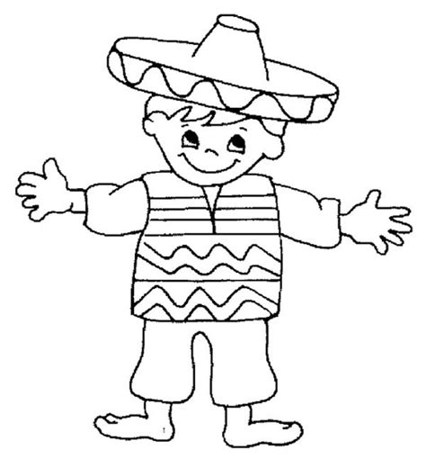 Mexican fiesta coloring pages are a fun way for kids of all ages to develop creativity, focus, motor skills and color recognition. Little Mexican Boy In Mexican Fiesta Coloring Page : Kids ...