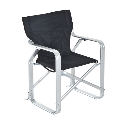 Heavy duty steel folding chair/director's chair with cooler bag Outsunny Heavy Duty Folding Director / Camping Chair ...