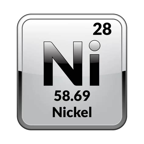 Periodic Table Nickel Element Imágenes Vectoriales Ilustraciones