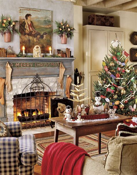 (though these living rooms have some of those too.) 60 Elegant Christmas Country Living Room Decor Ideas ...