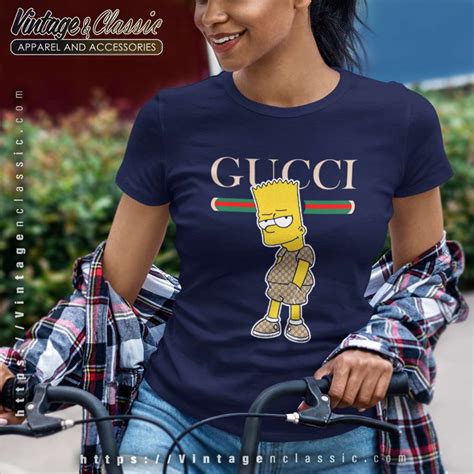 Simpsons Gucci Funny Bart Simpson X Gucci Shirt Vintagenclassic Tee