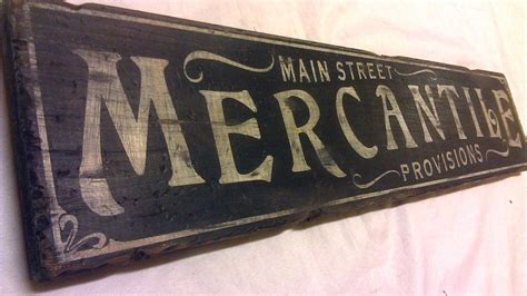 Old Mercantile Wood Sign Handcrafted Rustic Wooden Kitchen Etsy