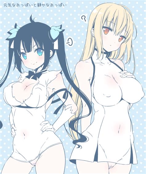 Hestia And Aiz Wallenstein Dungeon Ni Deai Wo Motomeru No Wa