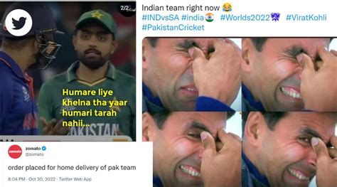 ‘home Delivery Of Pak Team Twitter Flooded With Memes After Indias Defeat To South Africa