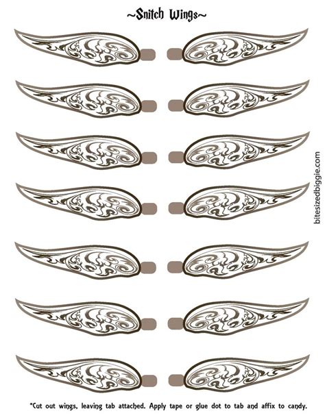 Printable Golden Snitch Wings - Printable Word Searches