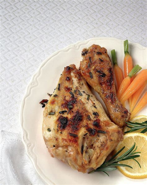 Transfer chicken and potatoes to heated platter. Grilled Lemon-Rosemary Chicken Recipe