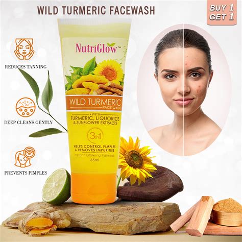 Buy Nutriglow Wild Turmeric Facewash Buy Two Get Two Free Online At