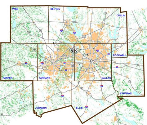 Dallas Fort Worth County Map