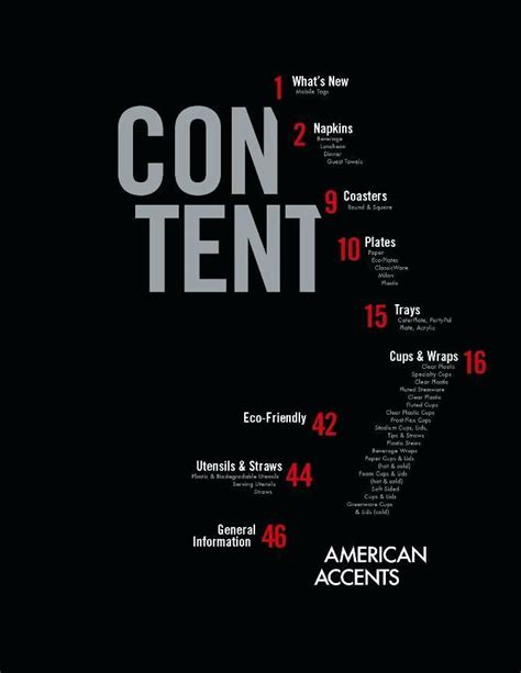 Table Of Contents Design Template Best Magazines Page Designs Images