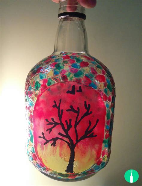 Maybe you would like to learn more about one of these? A sunset themed painting on an empty Old Monk bottle ...