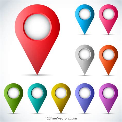 Map Pointers Free Vector By 123freevectors On Deviantart