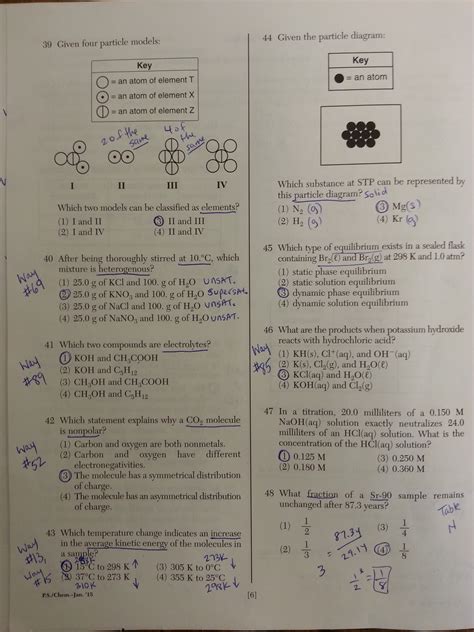 Chemistry Regents Questions And Answers By Topic