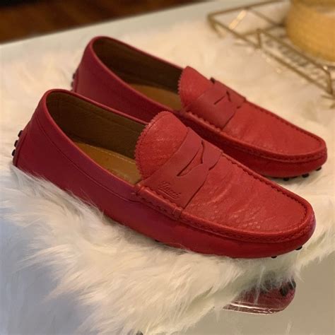 Gucci Shoes Authentic Red Gucci Loafers Poshmark