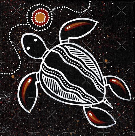 Aboriginal Art Sea Turtle By Hogartharts Redbubble