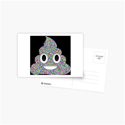 Poop Emoji Pile Of Poo Emoticon Triangles Rainbow Postcard By