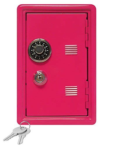Kids Safe Bank Made Of Metal With Key And Combination Lock Blue