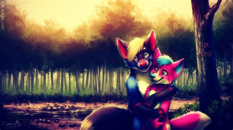 Download Furry Couple Anime Art 7680x4320 Resolution Full