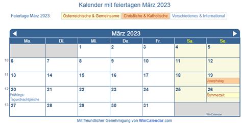 Österreich Kalender Zum Drucken März 2023