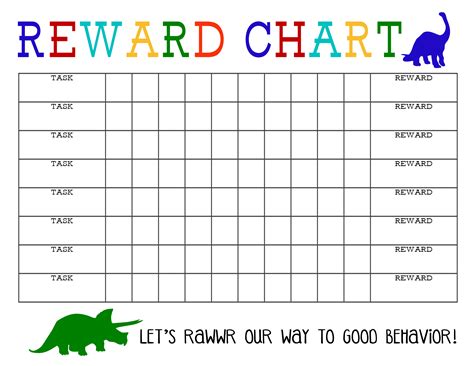 Blank Reward Chart Printable The Girl Creative