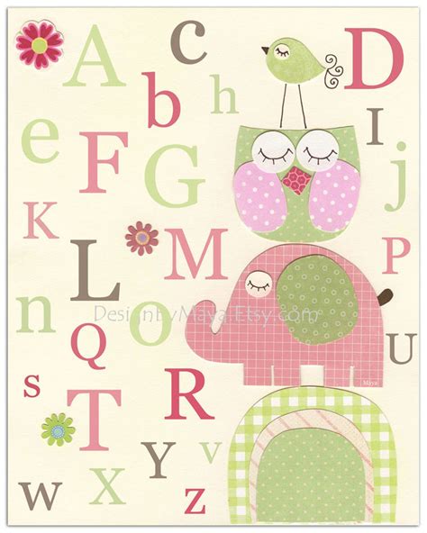 Nursery Letters Nursery Alphabet Letters Wall Letters For Etsy