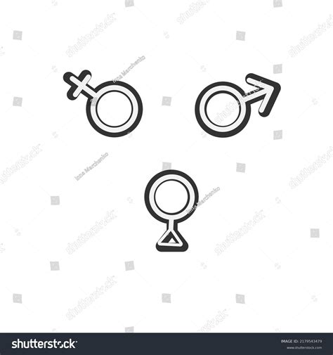 Female Male Third Gender Icons On Stock Vector Royalty Free 2179543479 Shutterstock