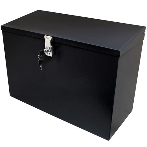 Hardcastle Large Black Lockable Letterboxparcel Letter Box Home