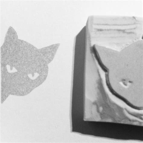 Rubber Stamp Cat Stamp Carving Rubber Stamps Craft Ideas Printing