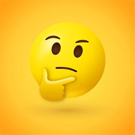 Thinking Face Emoji Emoticon Face Shown Stock Vector Royalty Free