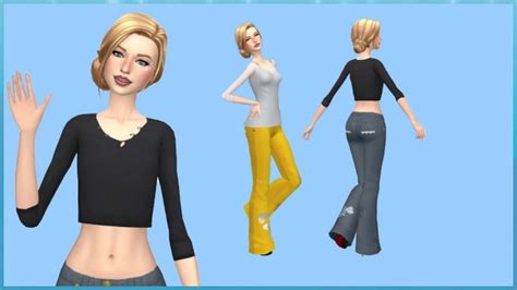 Maxis Match Flower Power Jeans By Annabellee25 At Simsworkshop Sims 4