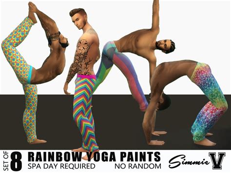 The Sims Resource Simmiev Rainbow Yoga Pants Spa Day Required