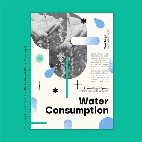 Free Psd Flat Design Water Charity Template