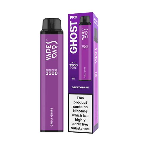 Great Grape By Vapes Bars Ghost Pro Disposable Kit 3500 Puffs