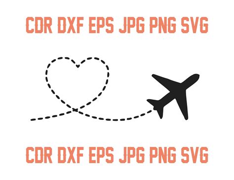 Plane Svg Cut File Airplane Dxf Clipart Silhouette Digital Etsy
