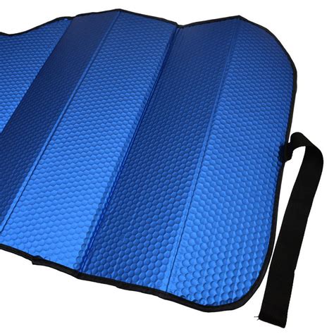 Car Sun Shade Standard Reversible Folding Windshield Cover Reflective Blue Foil Ebay