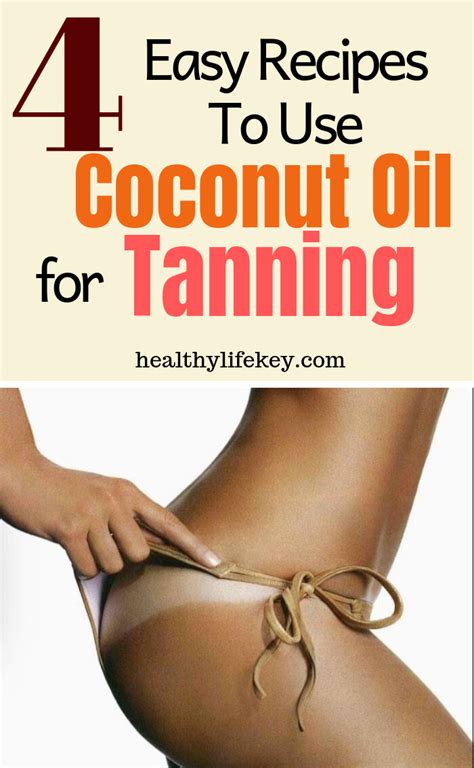 How To Use Coconut Oil For Tanning Coconut Oil For Tanning Tanning Skin Care Homemade