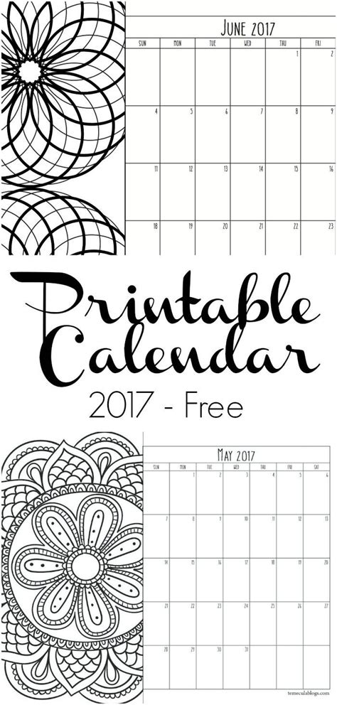 Free Printable Calendar Coloring Pages Ten Free
