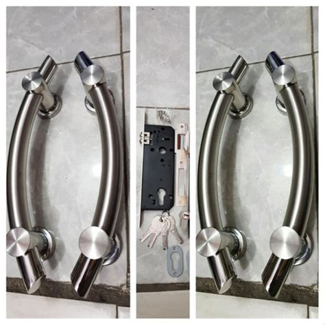 +6282114304859, pintu kupu tarung minimalis, pintu kupu tarung surabaya, pintu kupu tarung kayu jati. Jual handle pintu kupu tarung sabit stainless 33cm 2set ...