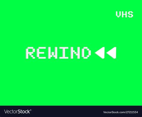 Rewind Vhs Screen A Videotape Player Retro 80s Vector Image
