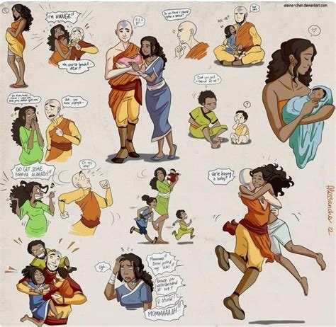 Katara Aang And The Kids 😍 This Is So Cute 🤗 By Aleina Chan On