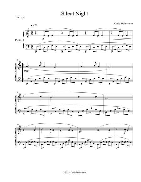 Always take care to observe the rests and longer tied notes. Silent Night For Easy Piano In C Major By Joseph Mohr - Digital Sheet Music For - Download ...