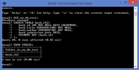 Creating And Dropping Tables Beginners Guide To Mysql And Mariadb