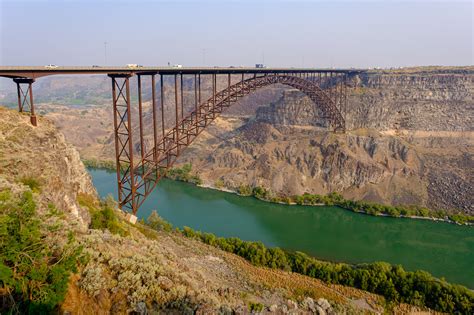 Perrine Memorial Bridge Over The Snake River In Twin Falls Idaho Tom