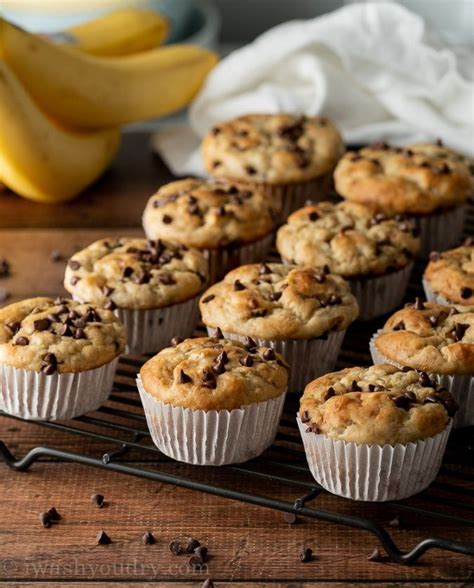 These Delicious Banana Muffins Have Loads Of Chocolate Chips And Are Filled With Protein Rich