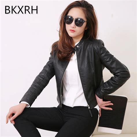 2017 New Women Leather Clothing Female Short Design Motorcycle Jacket Spring Outerwear Female